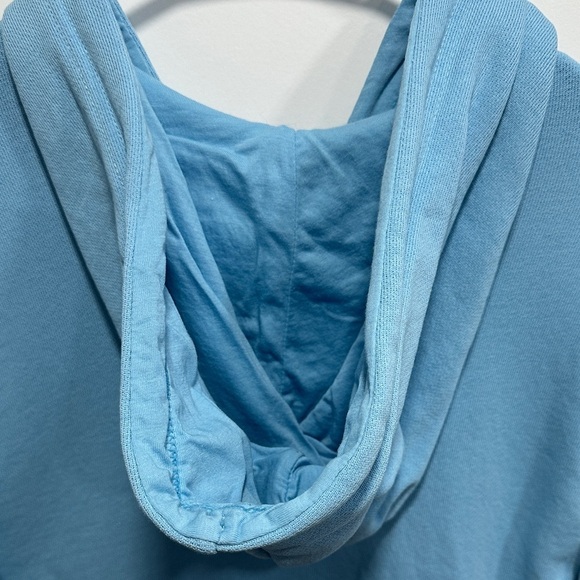 Adidas Light Blue Hoodie with White Trefoil Logo - Size Small - Picture 4 of 7